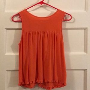 Salmon tank top with butterfly back detail